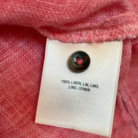 Anthropologie Holding Horses Linen Top Pink Sleeveless High-Low Hem Small - Picture 4 of 5